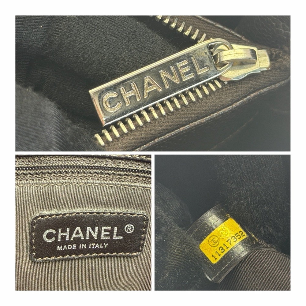 Chanel Caviar Grand Shopper Tote GST Brown Silver - Picture 12 of 14